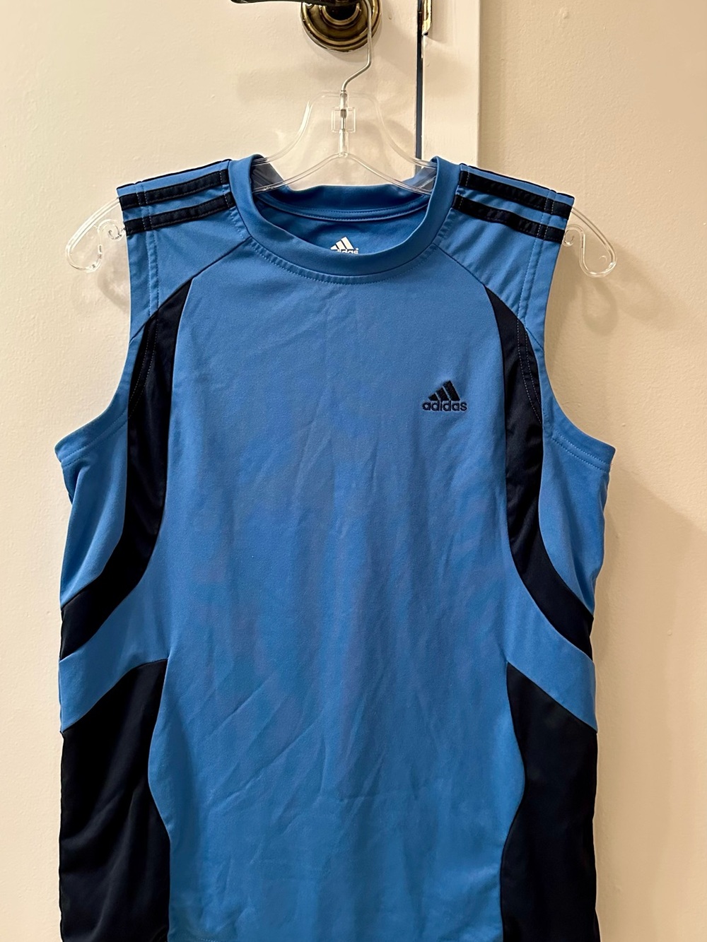 adidas Blue and Navy Mens' Athletic Sleeveless Tank